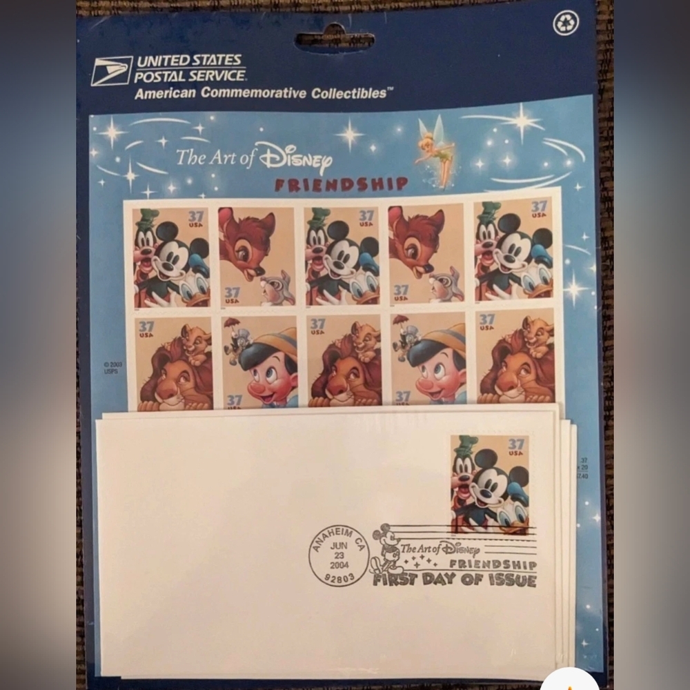 LOT Disney USPS Stamp Sheet Sealed MNH Celebration Friendship Magic Gift